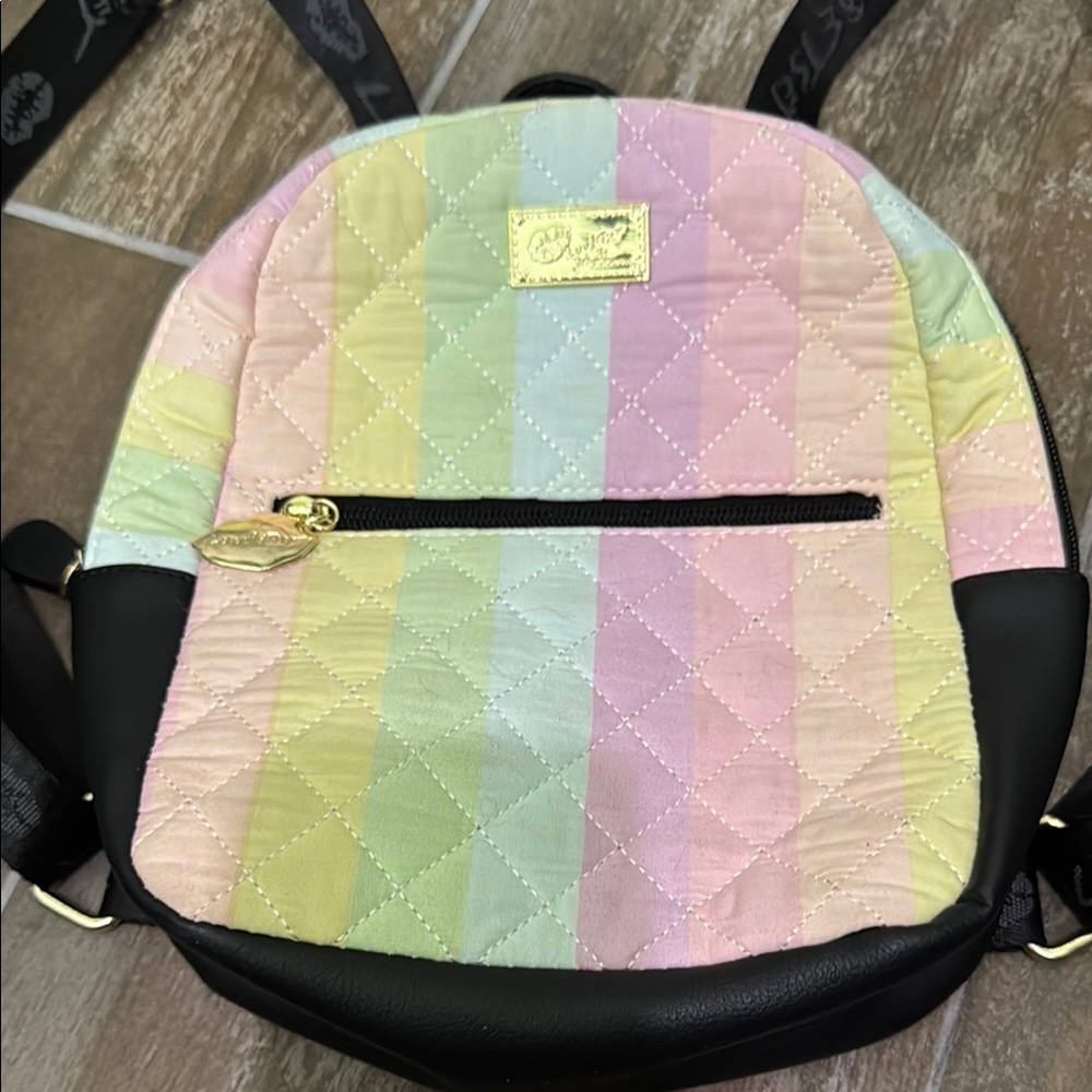 Betsey Johnson Quilted Pastel Backpack - Picture 4 of 11